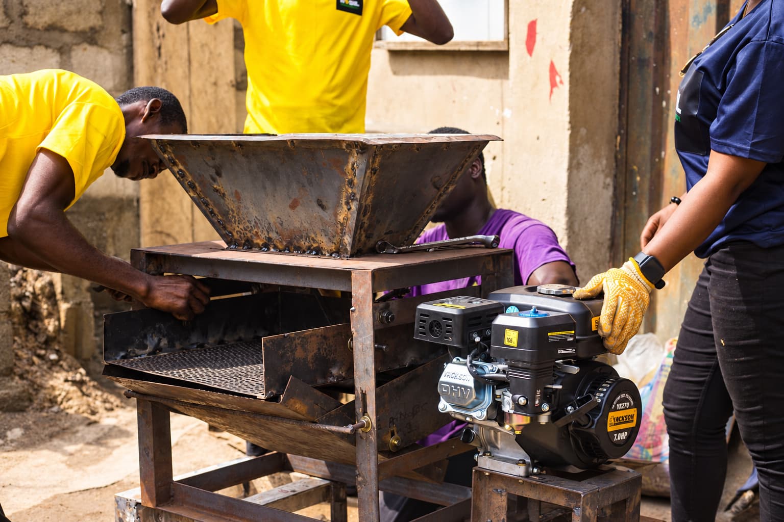 Solar-powered video training in a rural community